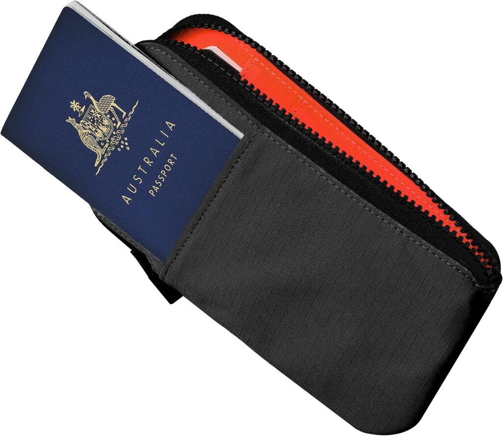 ALPAKA Zip Travel Wallet RFID Blocking Passport Holder Black